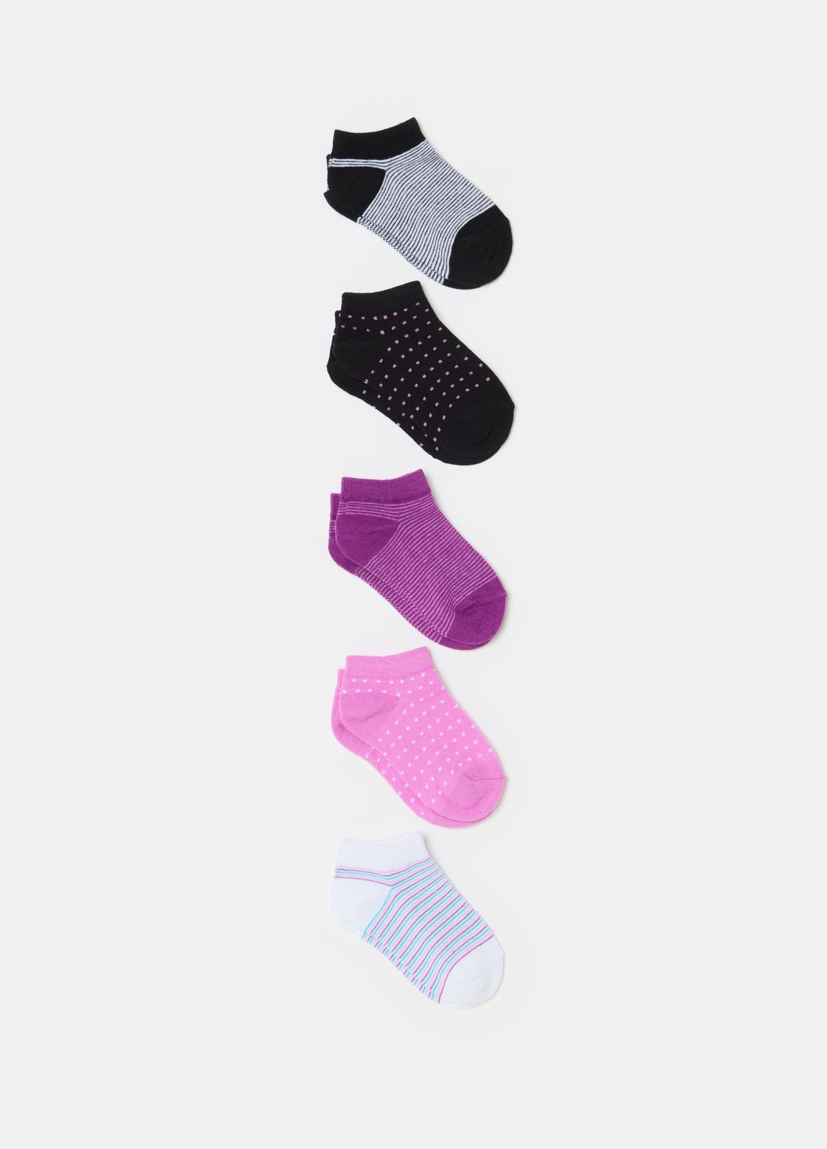 Five-Pair Pack Short Socks In Organic Cotton