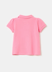 Ovs Cotton Piquet Polo Shirt With Frills
