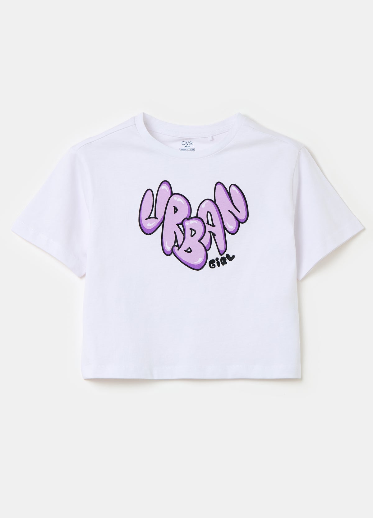 Ovs Cotton Crop T-Shirt With Print