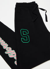 Ovs Fleece Joggers With Drawstring And Print