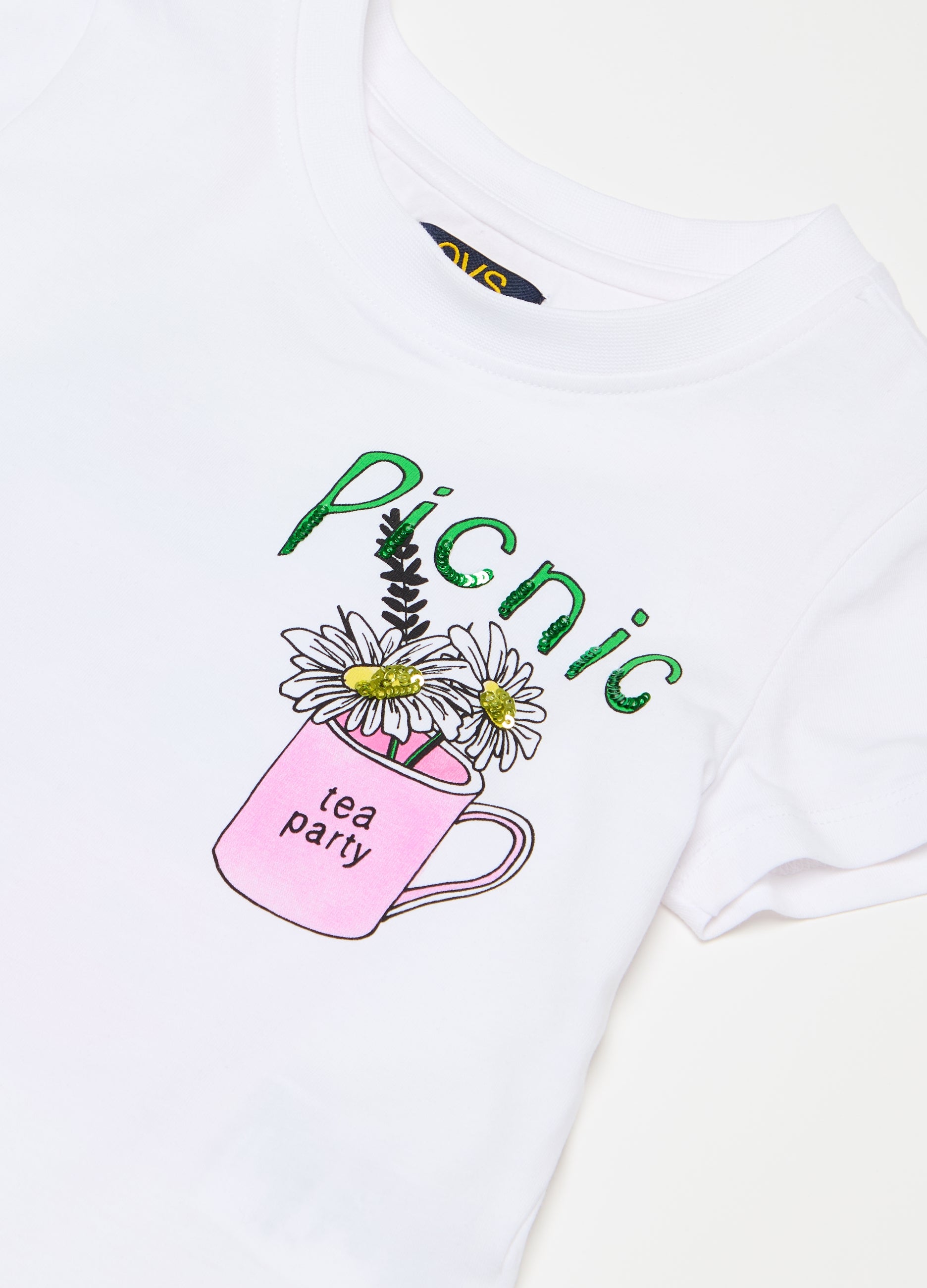 Ovs T-Shirt With Print And Sequins