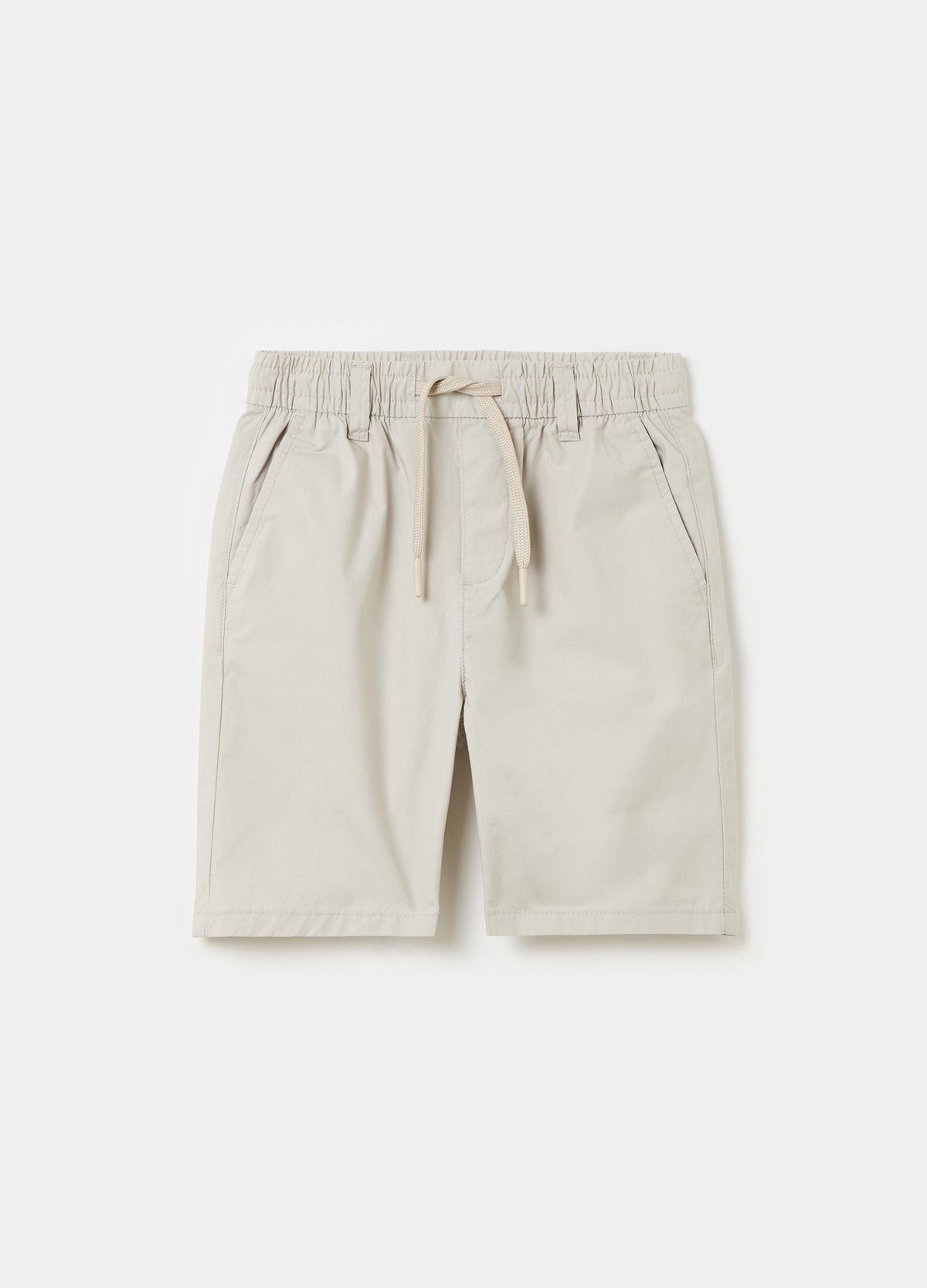 Ovs Cotton Shorts With Drawstring