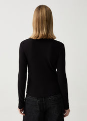T-Shirt With Knot And Long Sleeves
