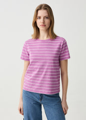 Essential Striped Mélange Cotton T-Shirt