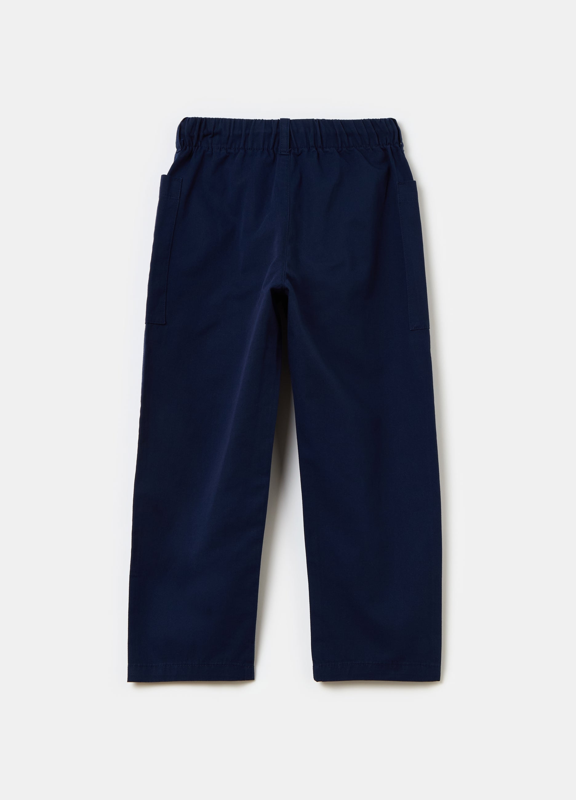 Linen And Cotton Trousers With Drawstring