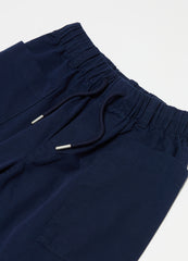 Linen And Cotton Trousers With Drawstring