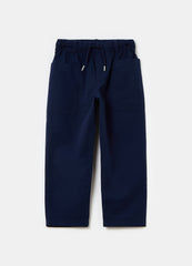 Linen And Cotton Trousers With Drawstring