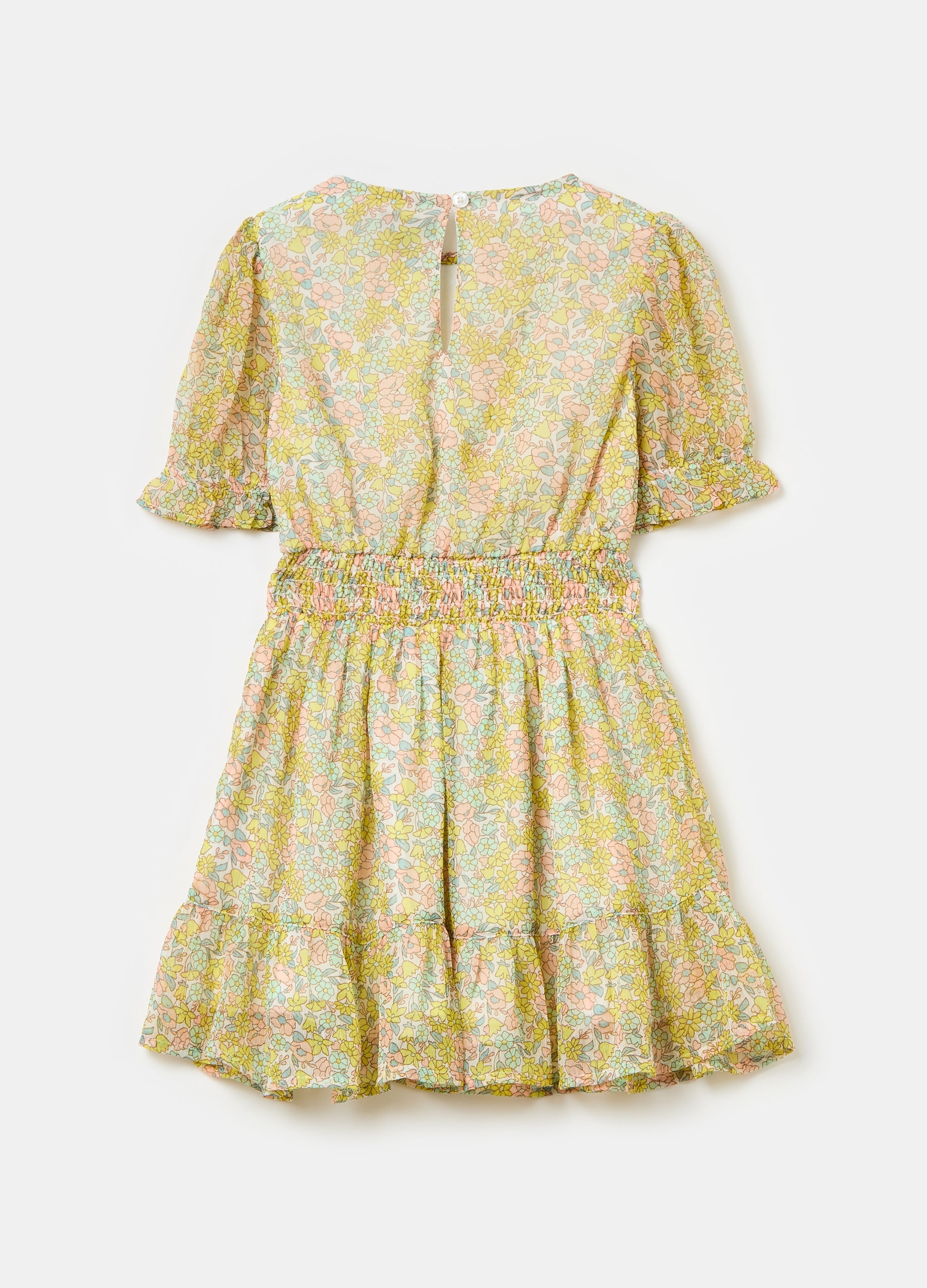 Ovs Dress With Floral Pattern And Flounce