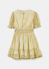 Ovs Dress With Floral Pattern And Flounce