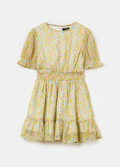Ovs Dress With Floral Pattern And Flounce