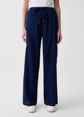 Wide-Leg Jeans With Drawstring