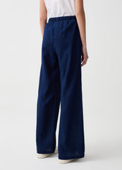 Wide-Leg Jeans With Drawstring