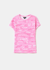 Crew-Neck T-Shirt With Lettering Print