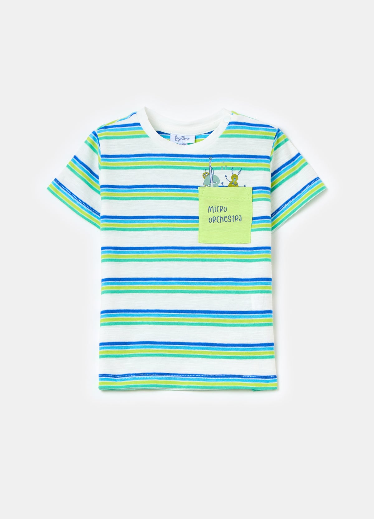 Ovs Cotton T-Shirt With Striped Pattern