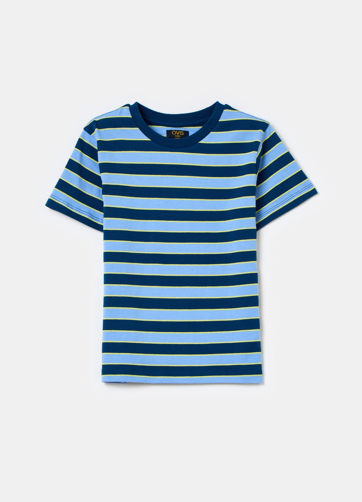 Ovs T-Shirt With Round Neck And Striped Pattern