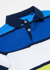 Ovs Polo Shirt In Piquet With Striped Pattern