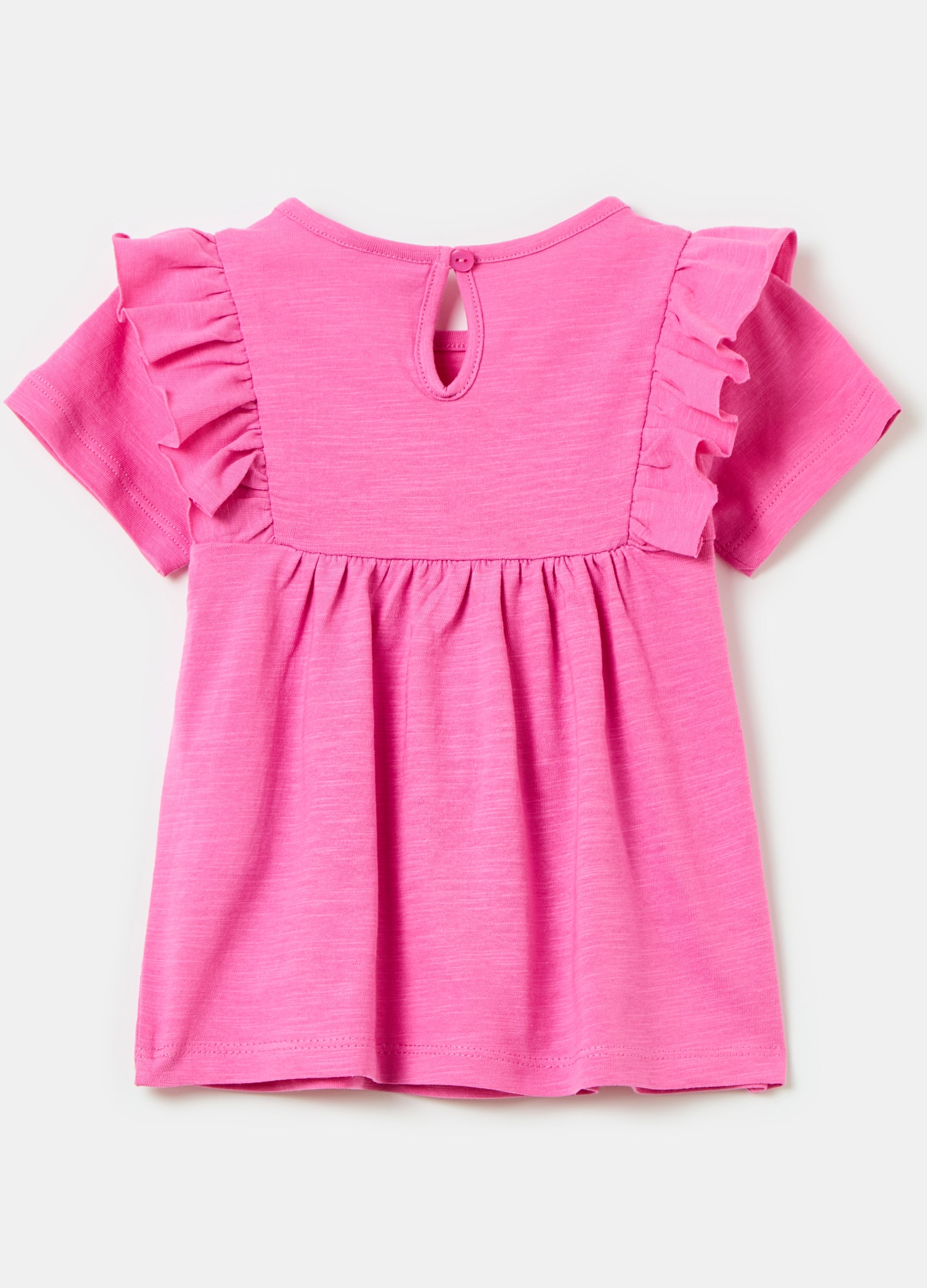 Ovs Cotton T-Shirt With Frills