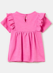 Ovs Cotton T-Shirt With Frills