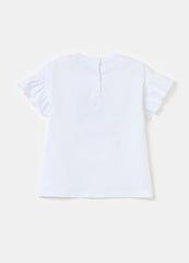 T-Shirt With Flower Application