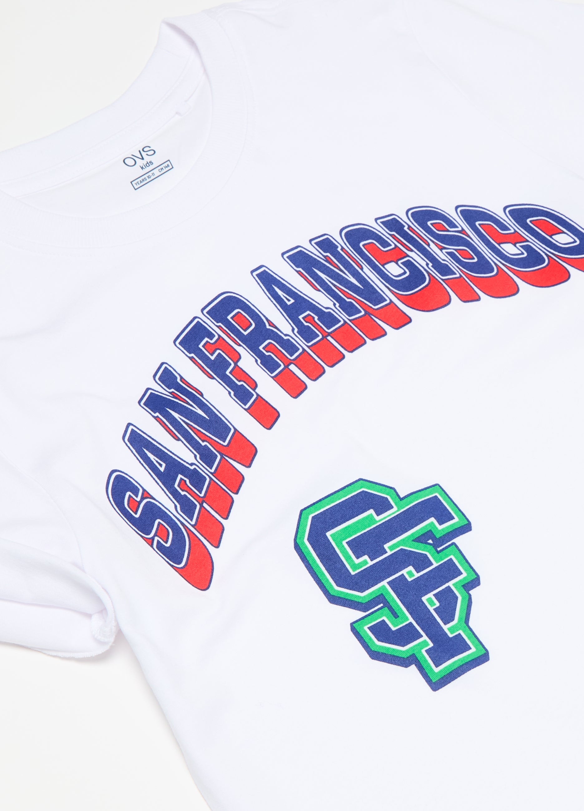 Cotton T-Shirt With Lettering Print