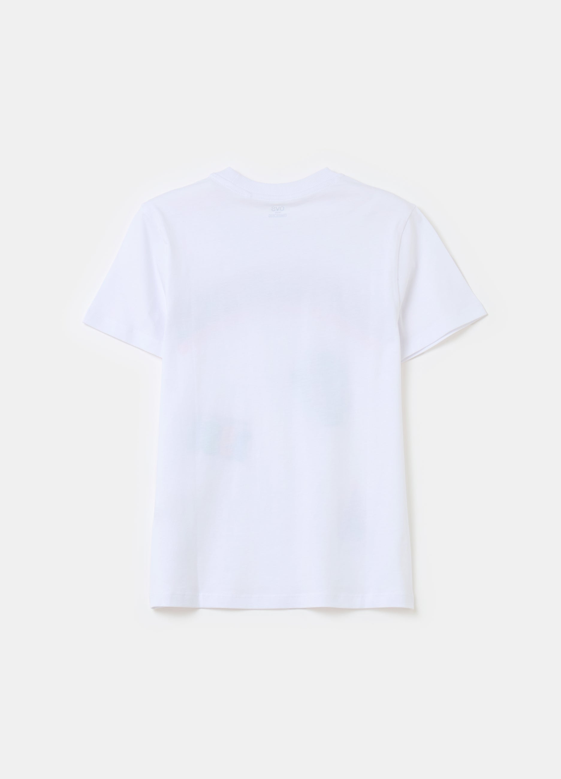 Cotton T-Shirt With Lettering Print