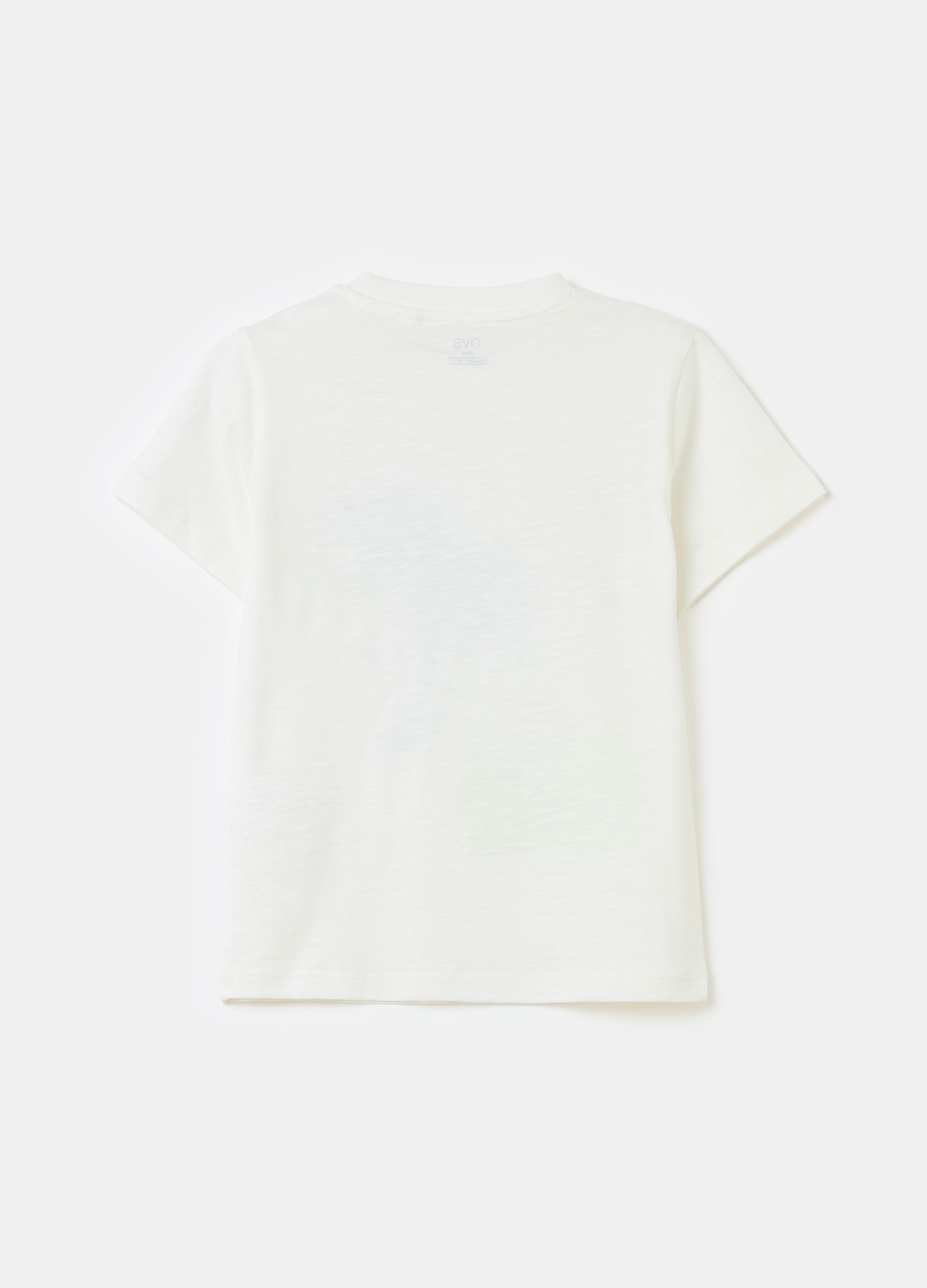 Ovs Cotton T-Shirt With Dinosaur Print