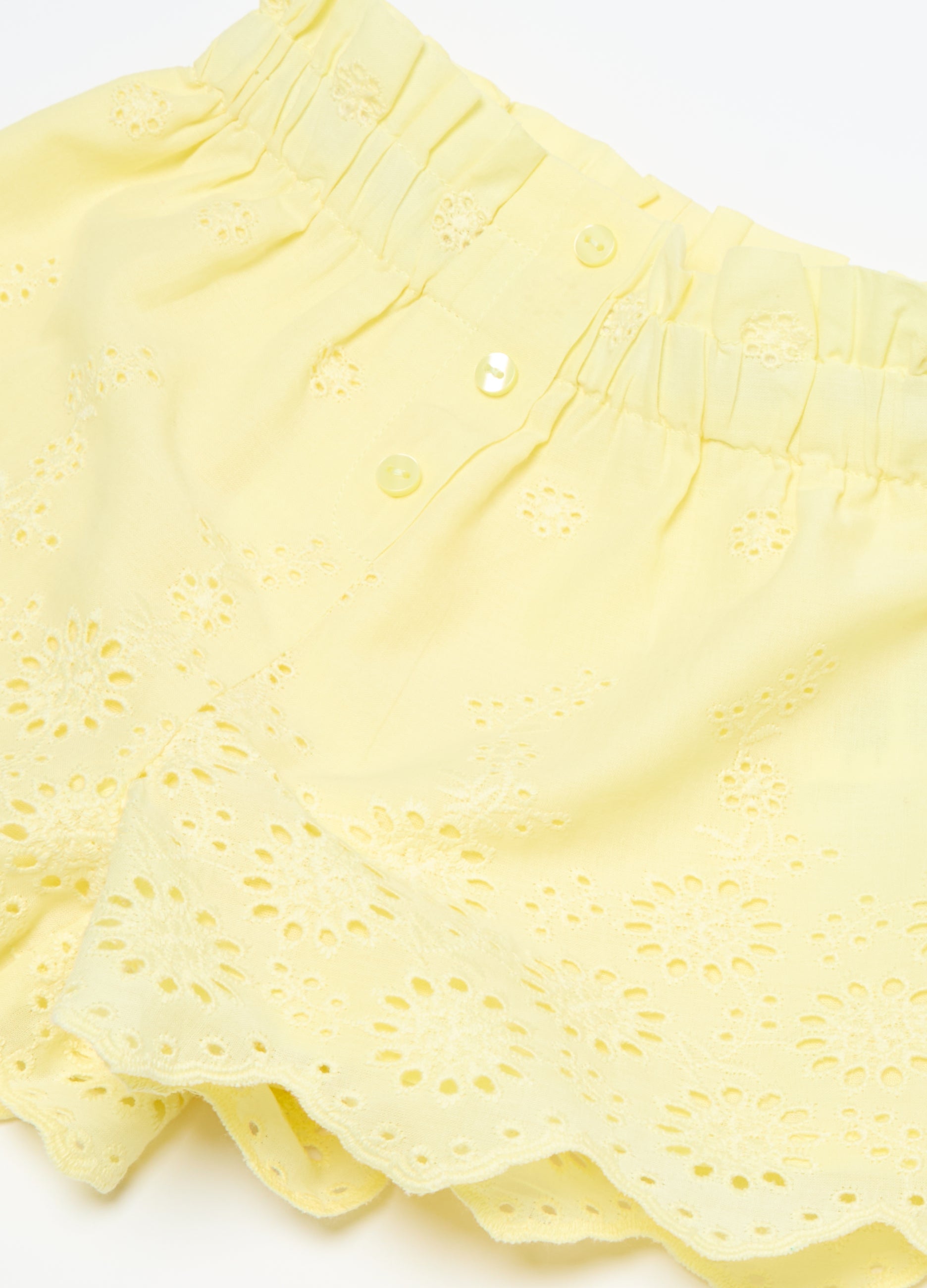 Shorts In Broderie Anglaise Cotton