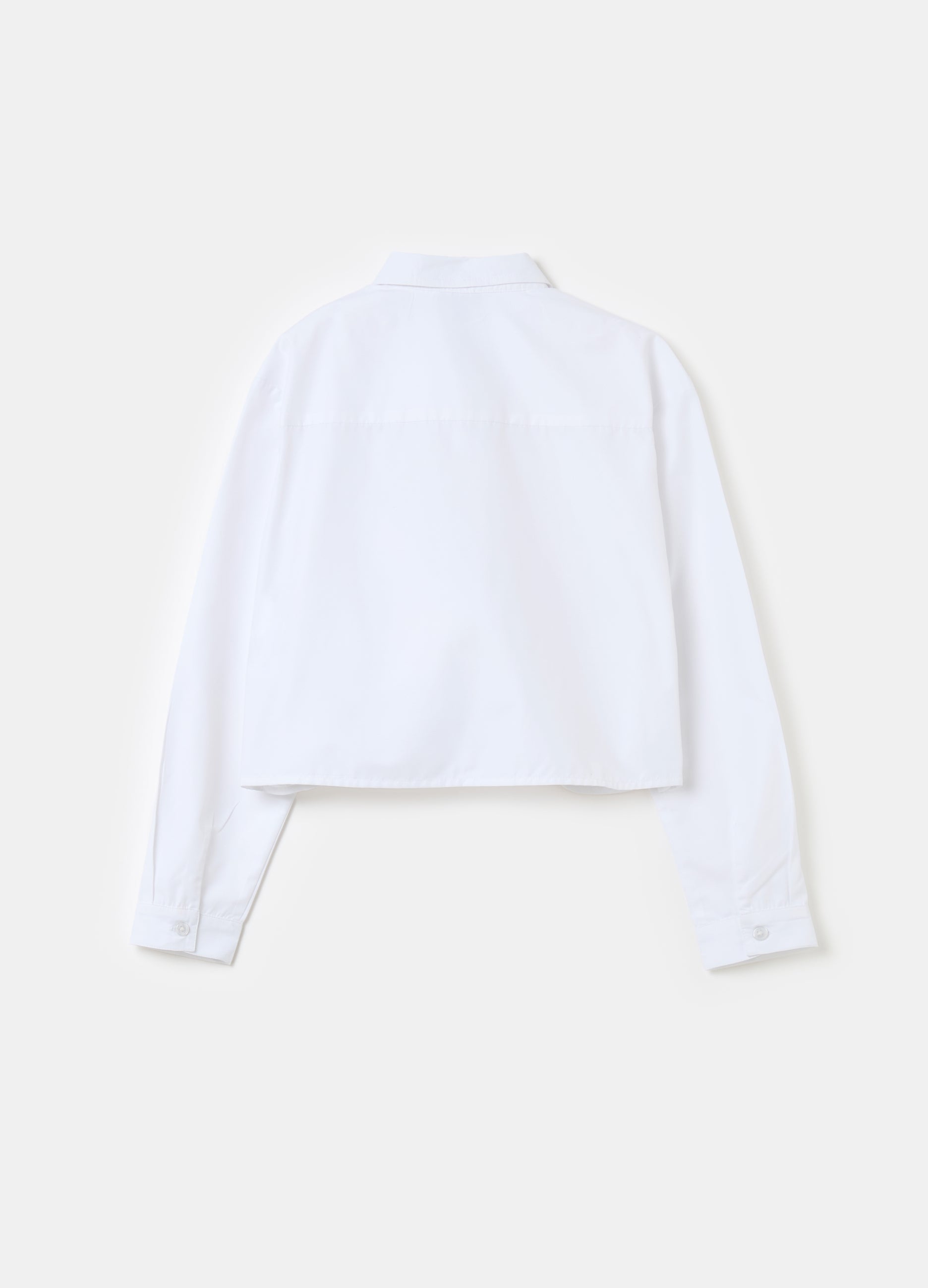 Ovs Cropped Shirt With Pockets
