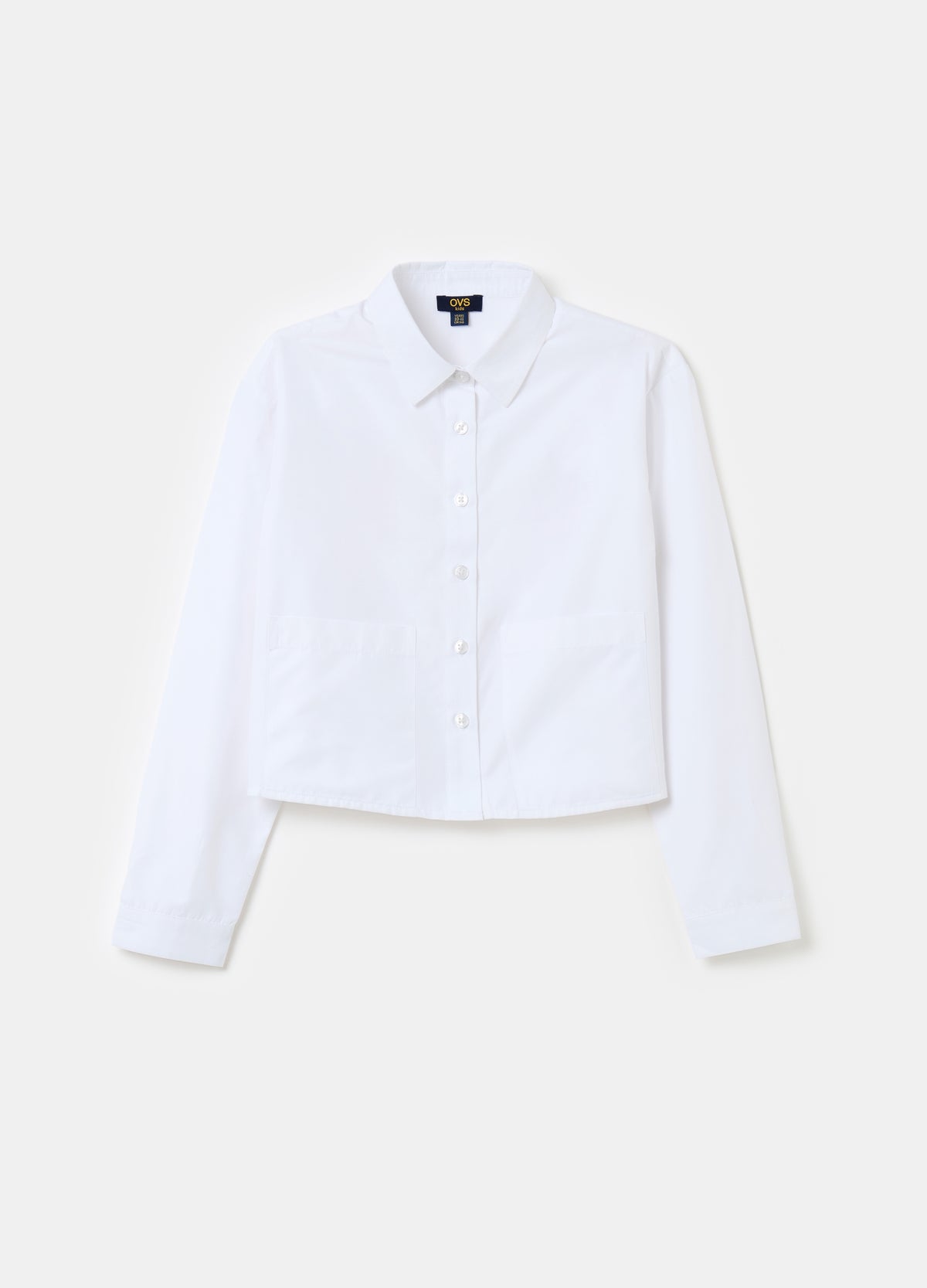Ovs Cropped Shirt With Pockets