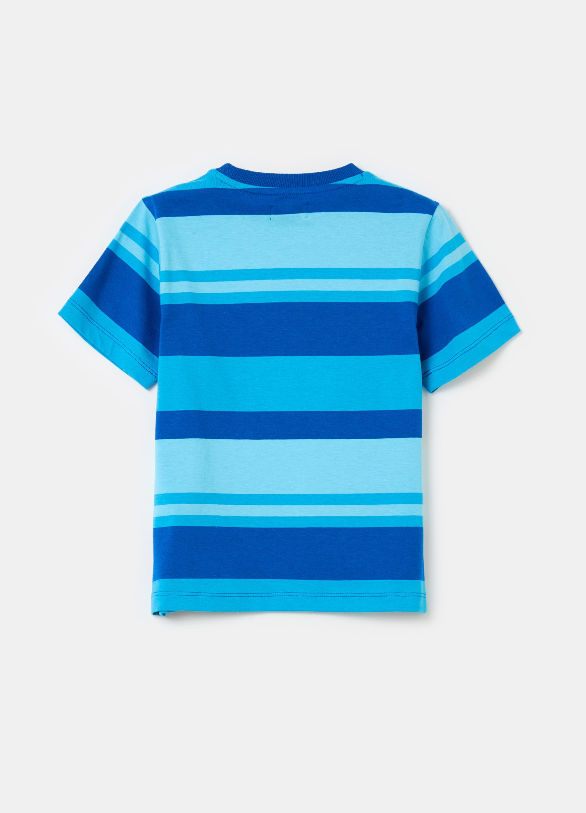 Ovs Cotton T-Shirt With Striped Pattern