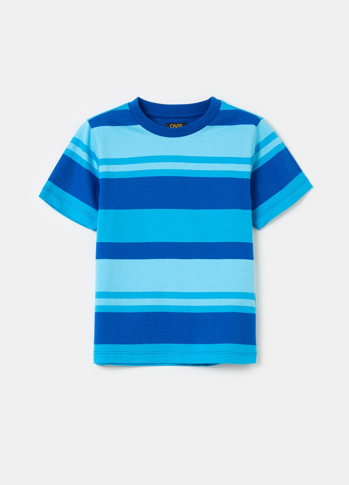 Ovs Cotton T-Shirt With Striped Pattern