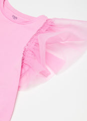 Jogging Set With Tulle Application