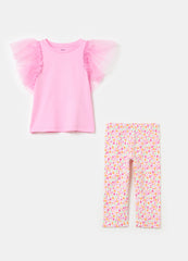 Jogging Set With Tulle Application