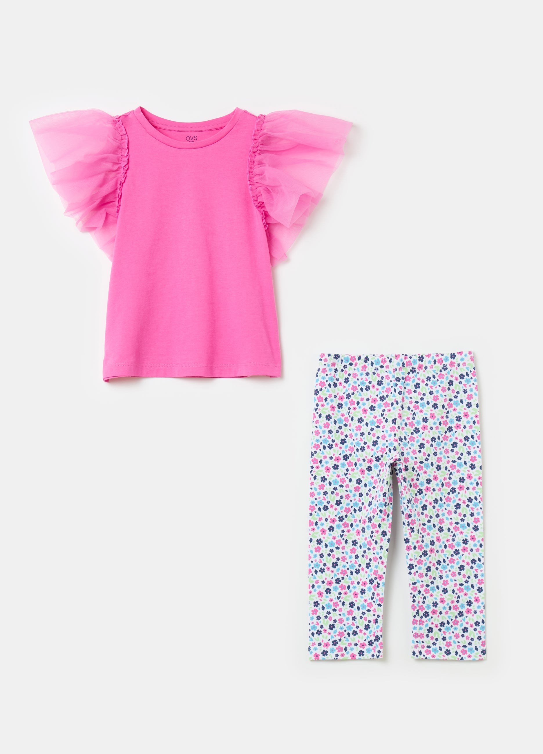 Ovs Jogging Set With Tulle Application
