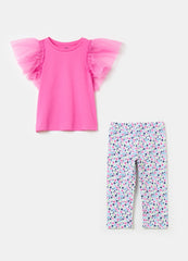 Ovs Jogging Set With Tulle Application