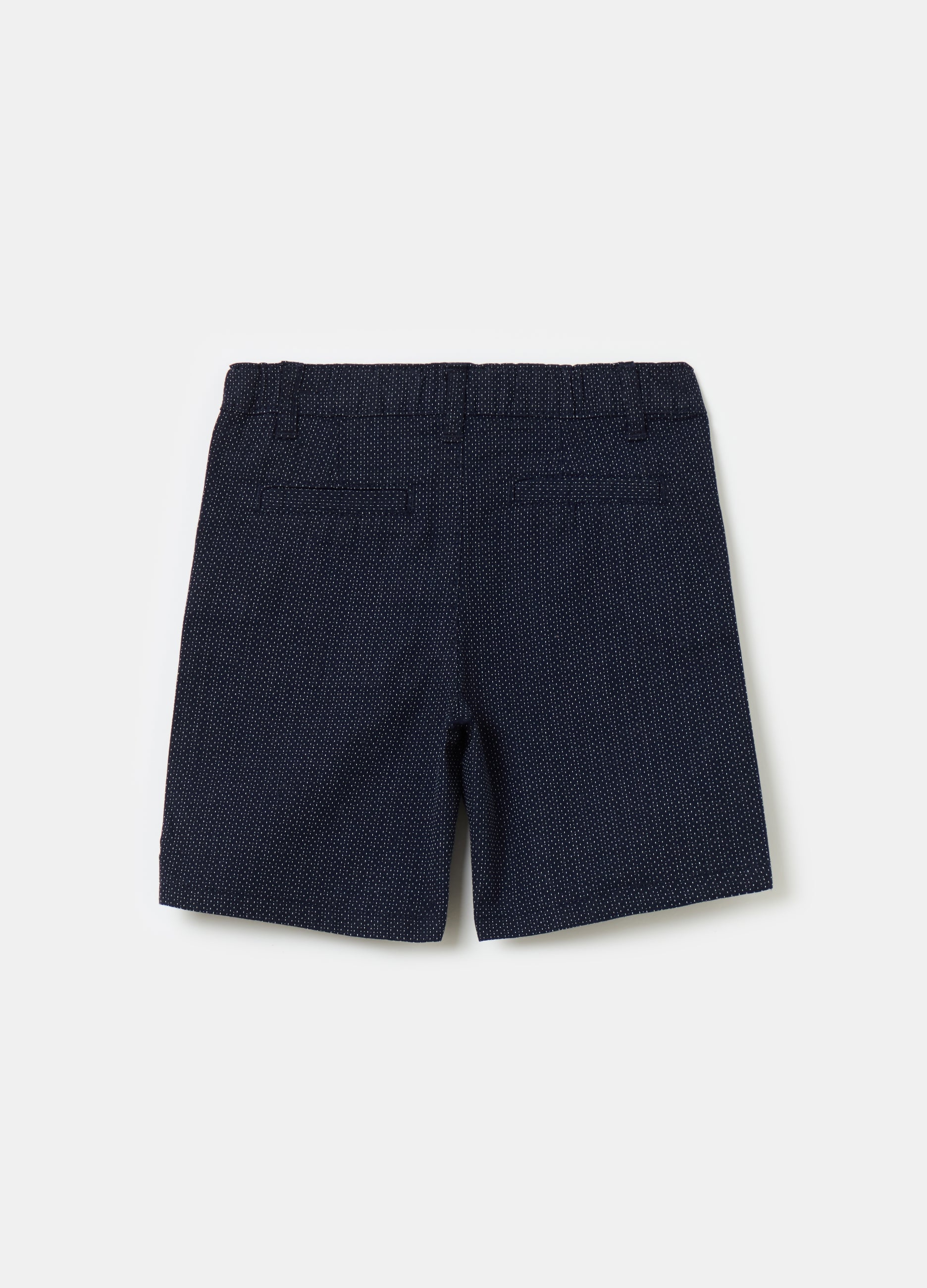 Ovs Dobby Cotton Bermuda Shorts