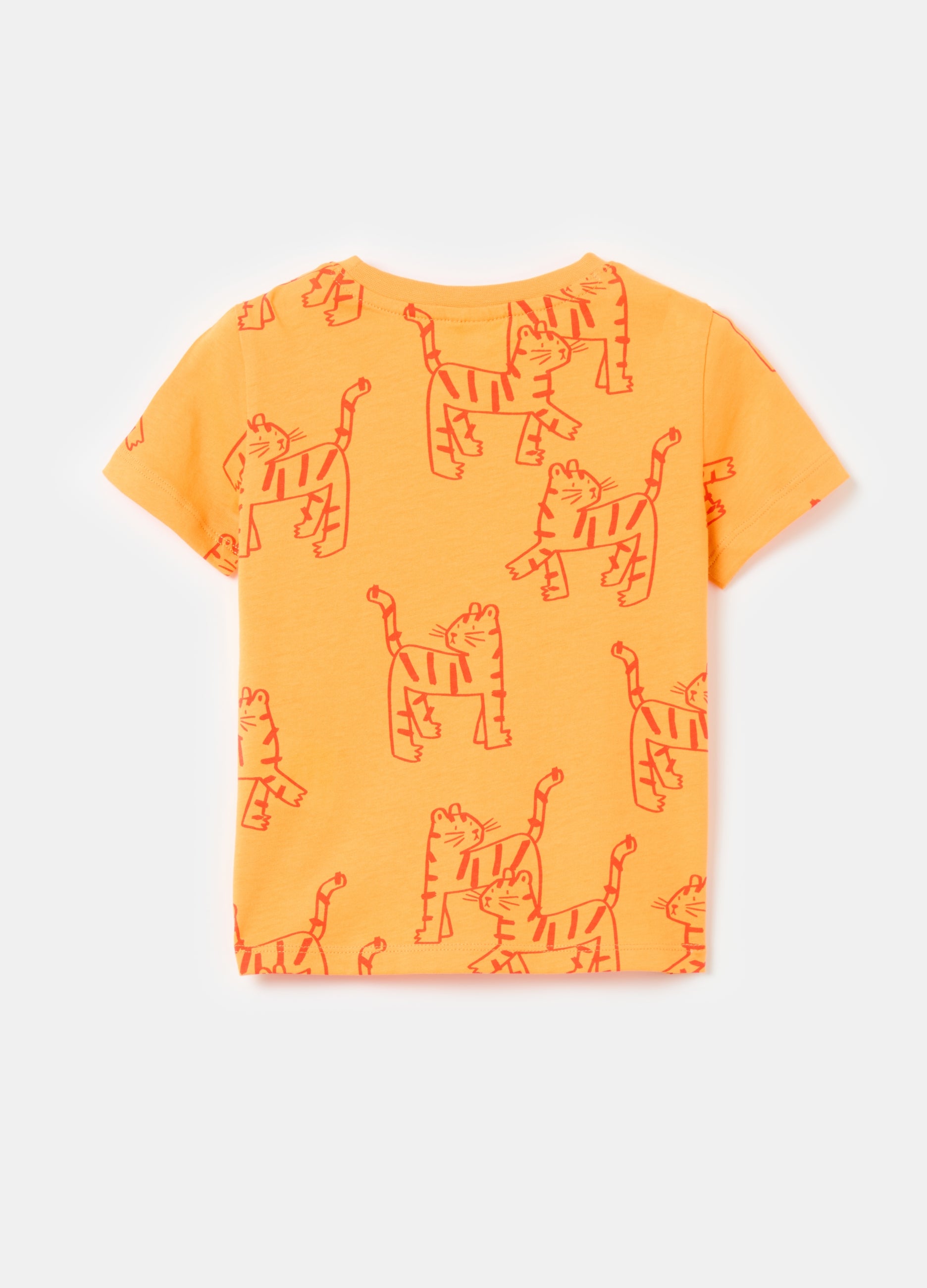 Ovs Cotton T-Shirt With All-Over Print
