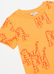 Ovs Cotton T-Shirt With All-Over Print