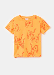 Ovs Cotton T-Shirt With All-Over Print
