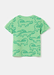 Ovs Cotton T-Shirt With All-Over Print