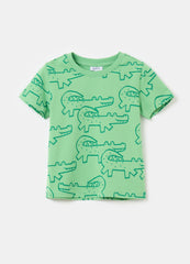 Ovs Cotton T-Shirt With All-Over Print