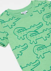 Ovs Cotton T-Shirt With All-Over Print