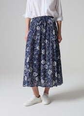 Full Midi Skirt With Floral Print