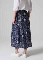 Full Midi Skirt With Floral Print
