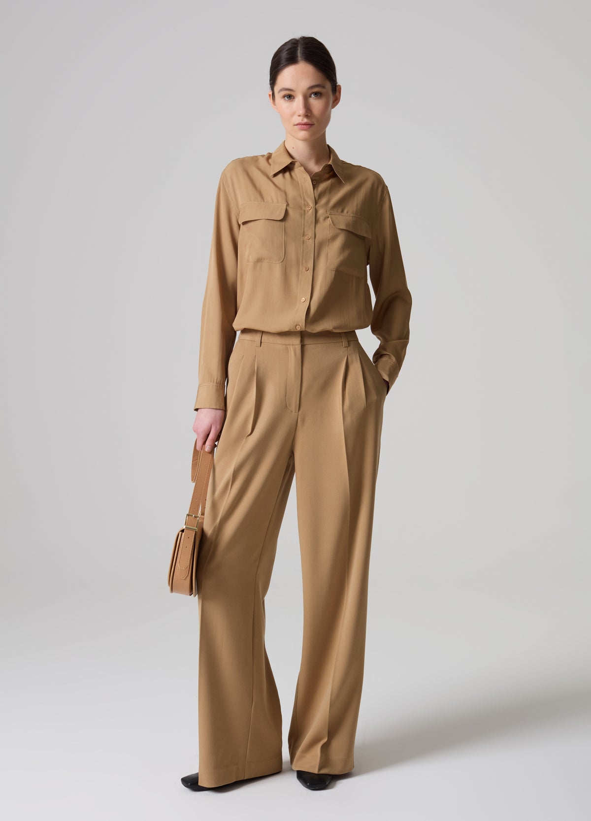 Contemporary Wide-Leg Palazzo Trousers