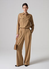 Contemporary Wide-Leg Palazzo Trousers