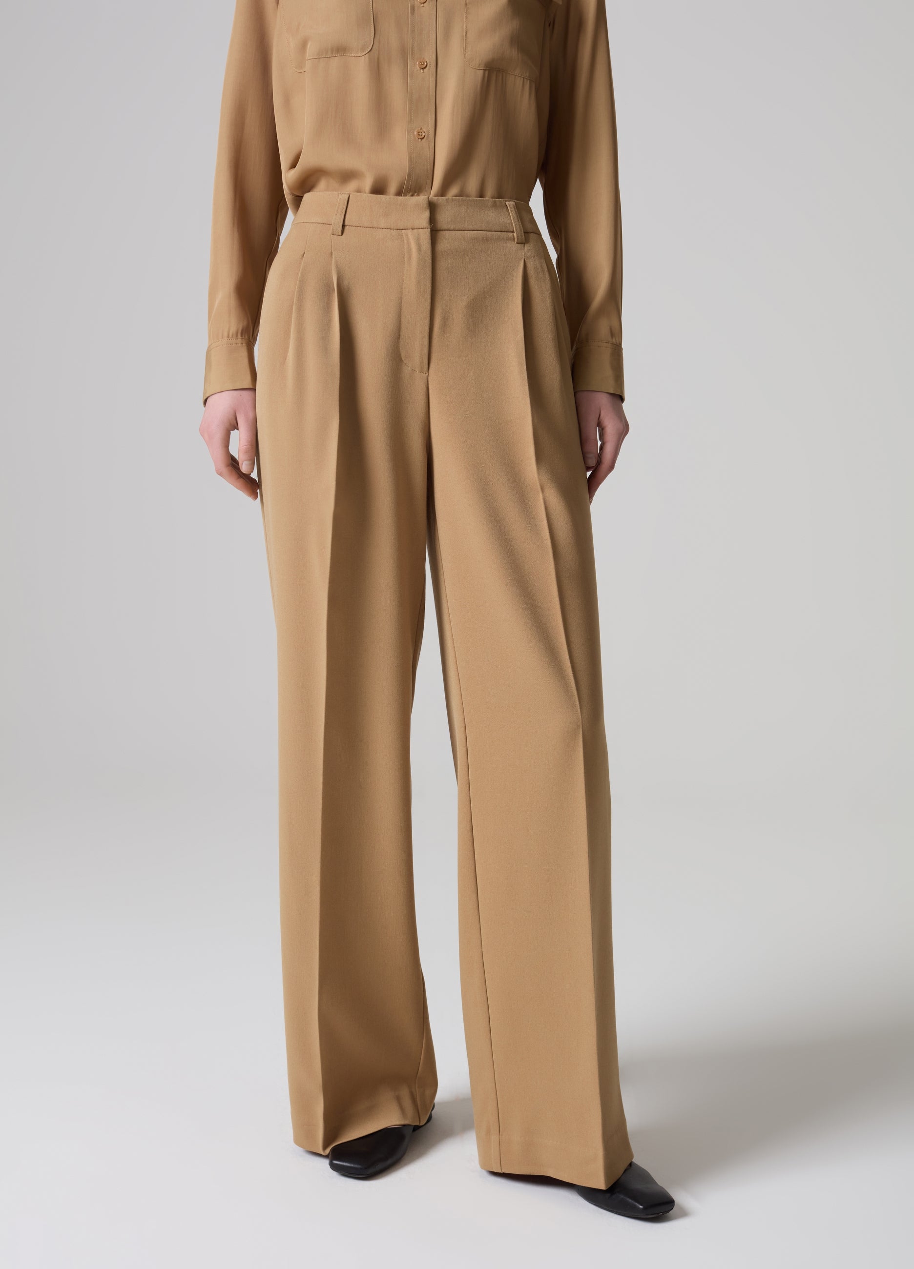 Contemporary Wide-Leg Palazzo Trousers