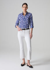 Ovs Flare-Fit Crop Jeans With Raw Edging