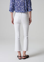 Ovs Flare-Fit Crop Jeans With Raw Edging