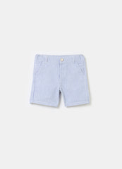 Ovs Striped Bermuda Shorts In Cotton